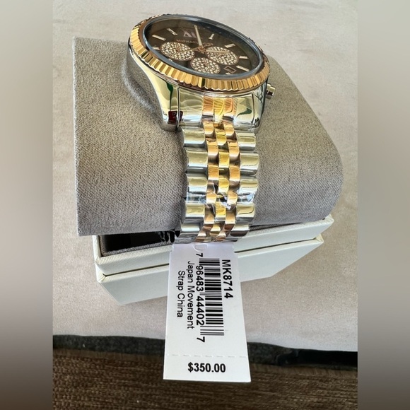 Unisex MICHAEL KORS Lexington Tri-Tone Watch MK8714 WITH GIFT BOX - Picture 8 of 9